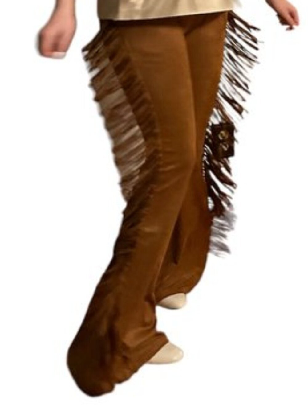 Vocal Apparel Vegan Suede Fringe Flare Pant -- NWT - Picture 2 of 3